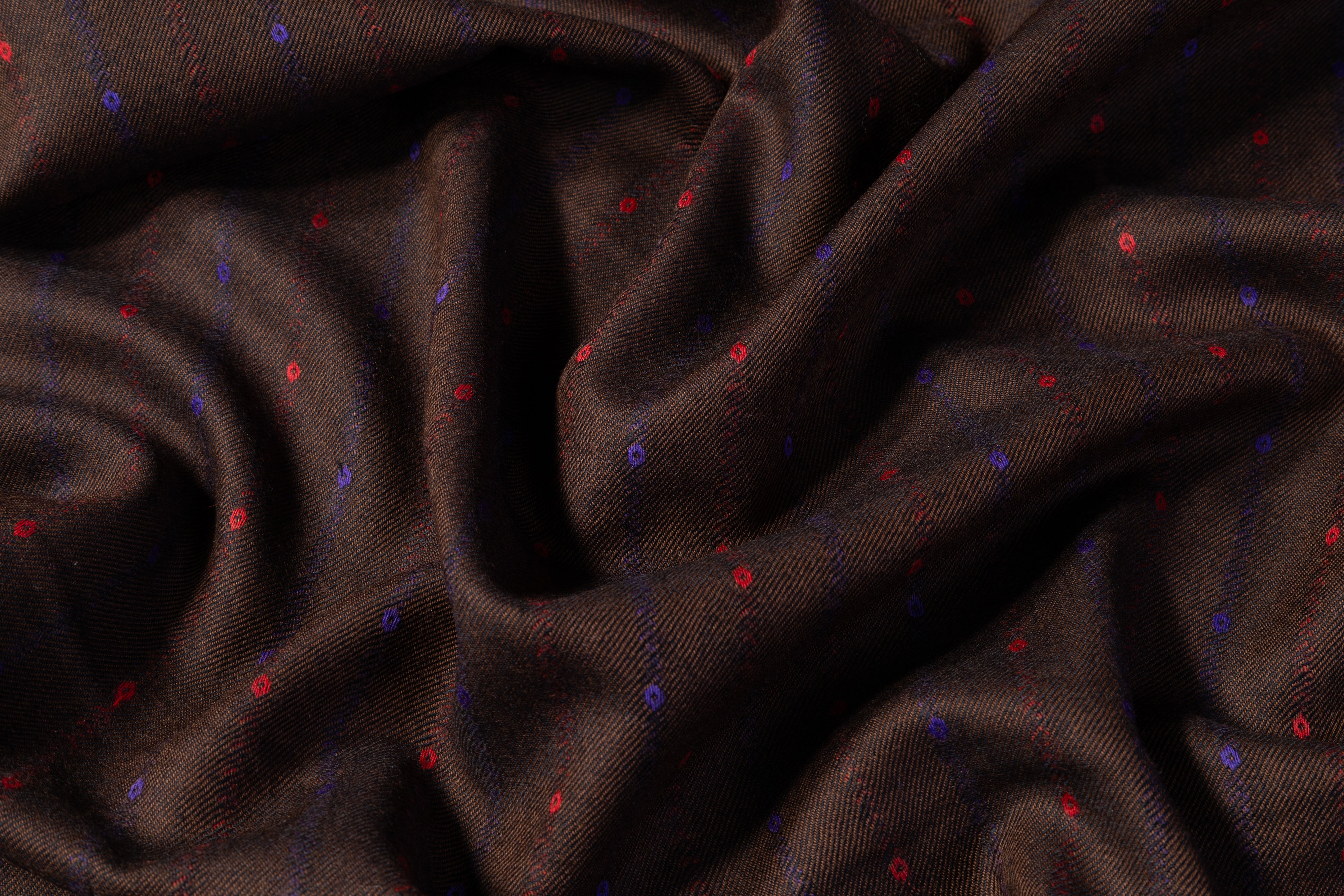 Striped Italian Wool Suiting - Brown