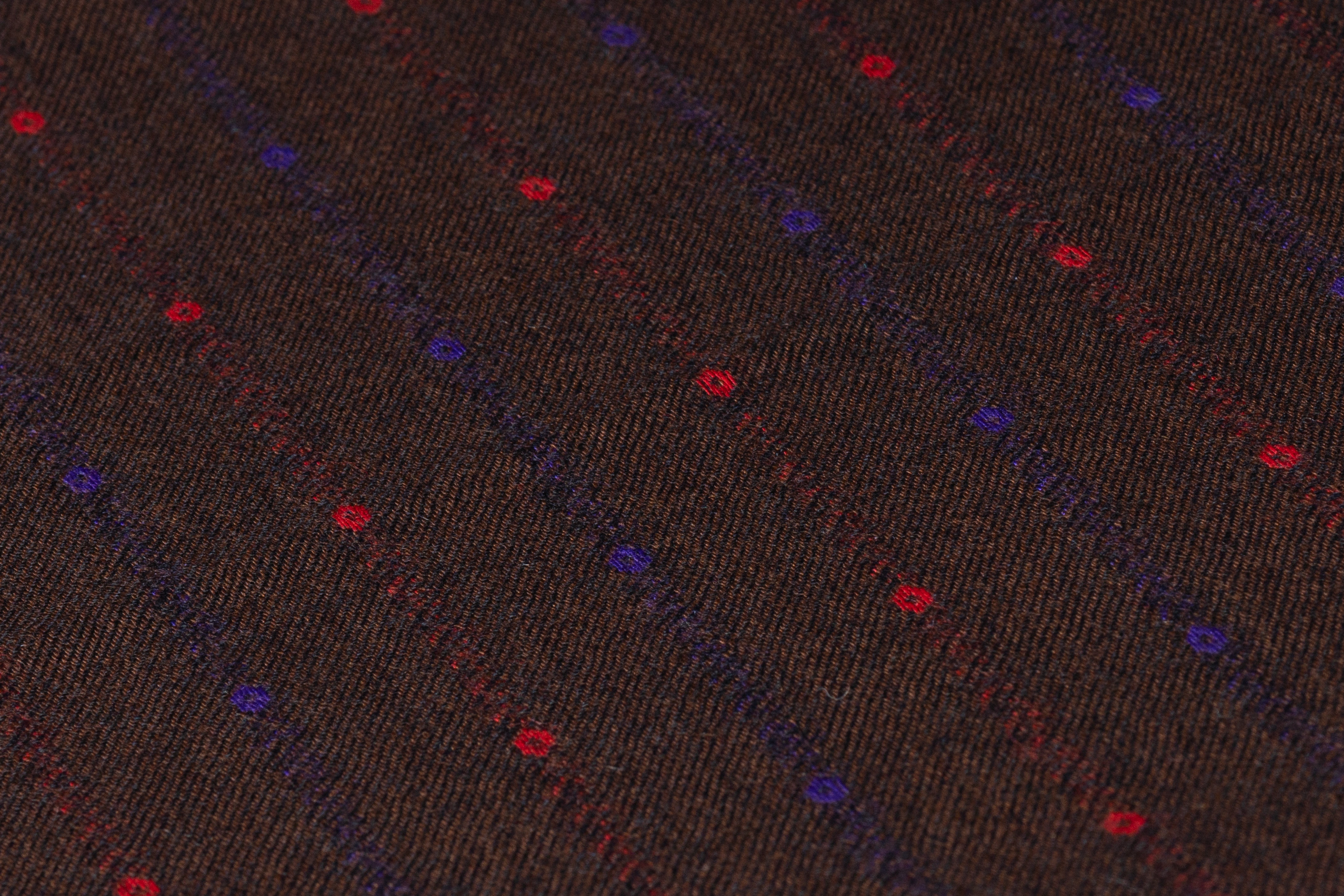 Striped Italian Wool Suiting - Brown