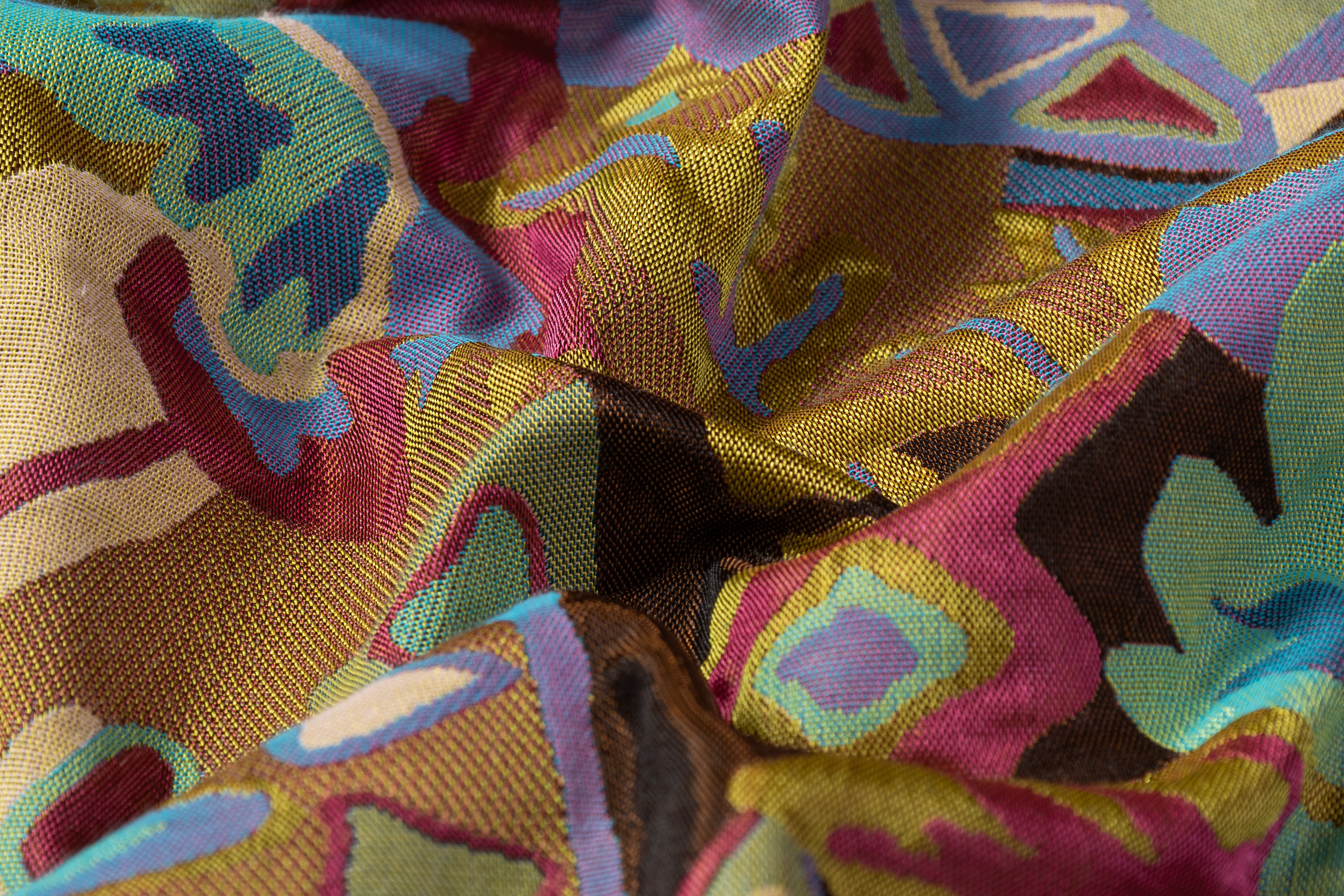 Abstract Iridescent Italian Brocade - Multicolor