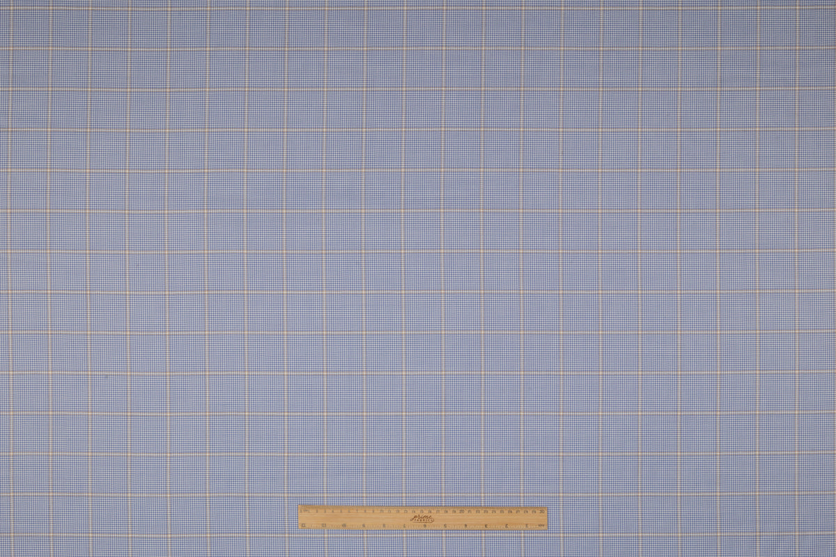 Piacenza - Checked Italian Cashmere Silk Suiting - Blue