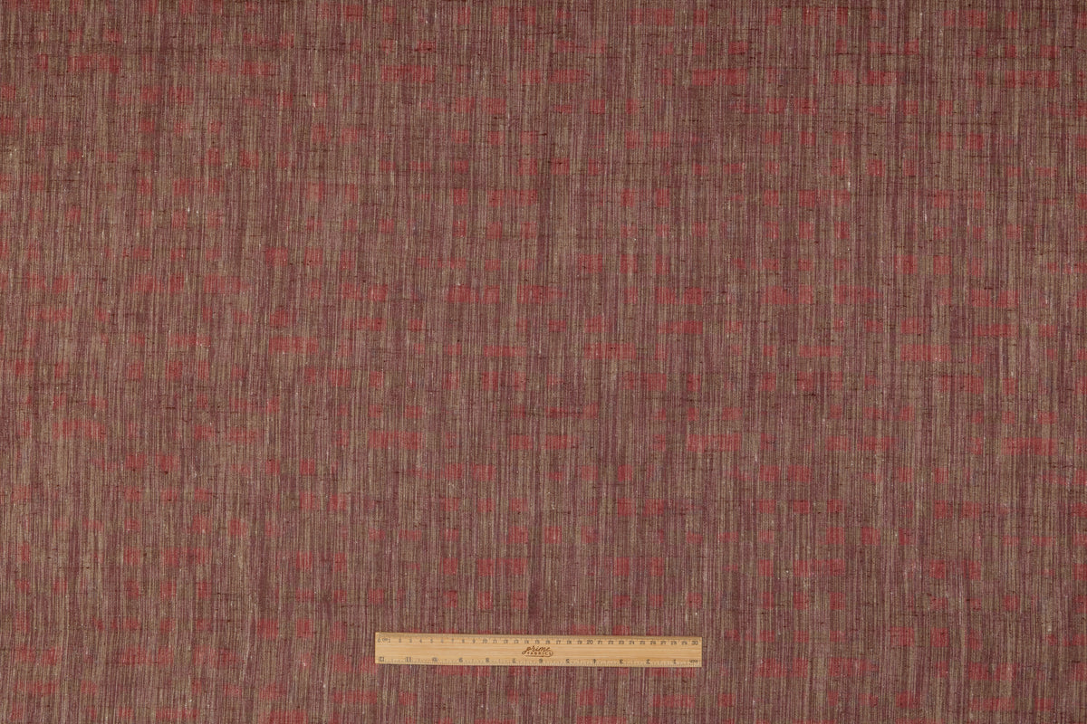 Textured Italian Raw Silk Suiting - Rose / Brown