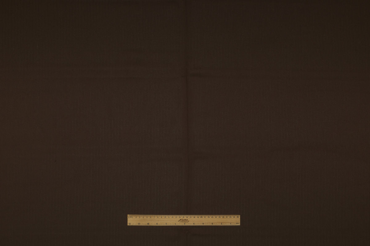 Agnona - Herringbone Italian Silk Suiting - Brown