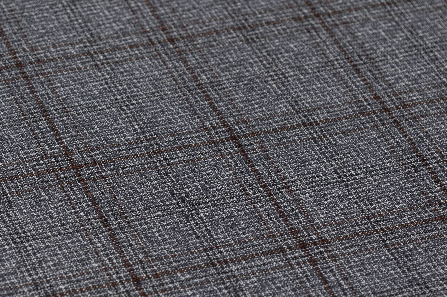 Guabello - Checked Italian Wool Suiting - Gray / Brown