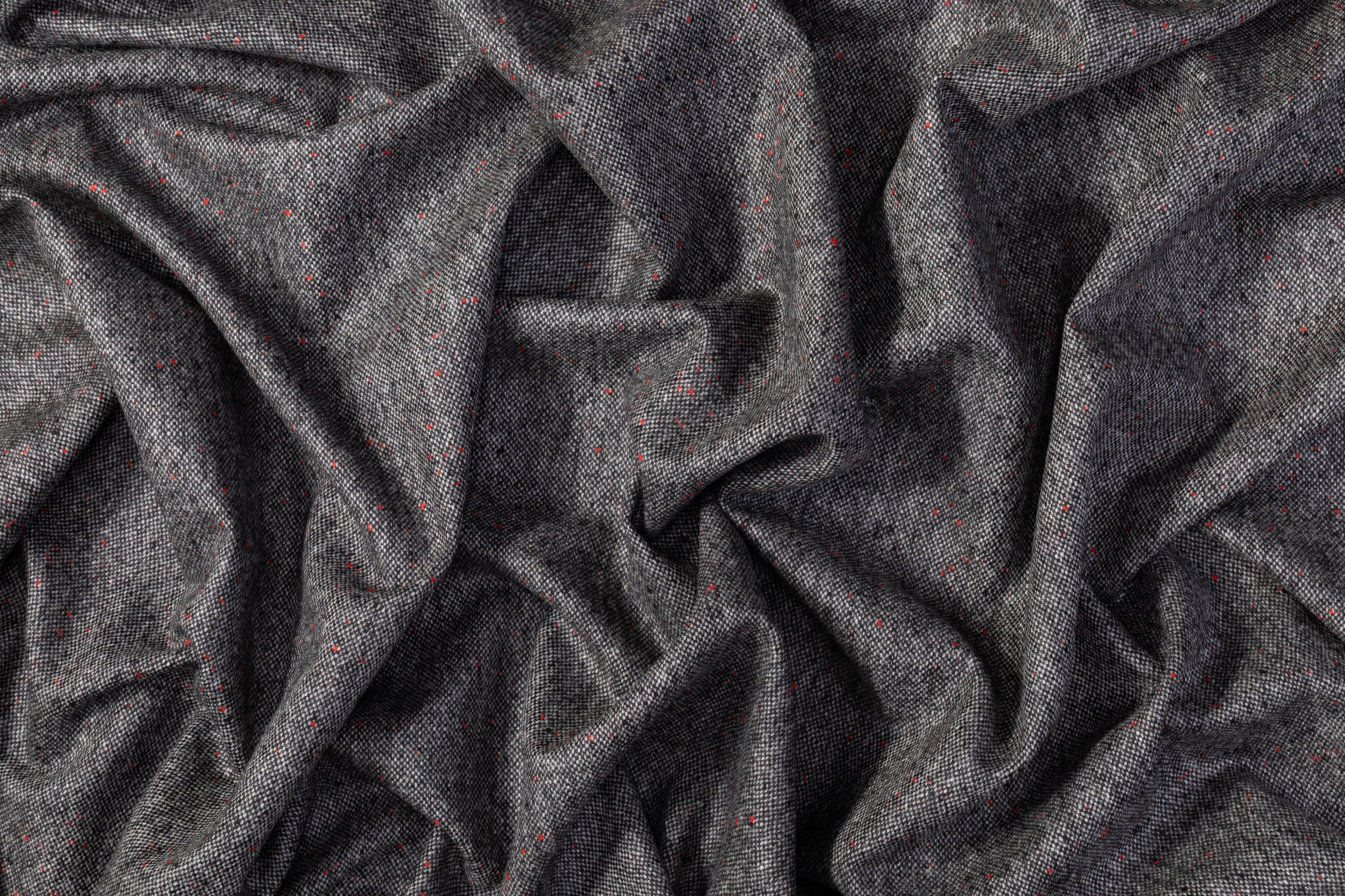 Italian Wool Tweed Suiting - Gray