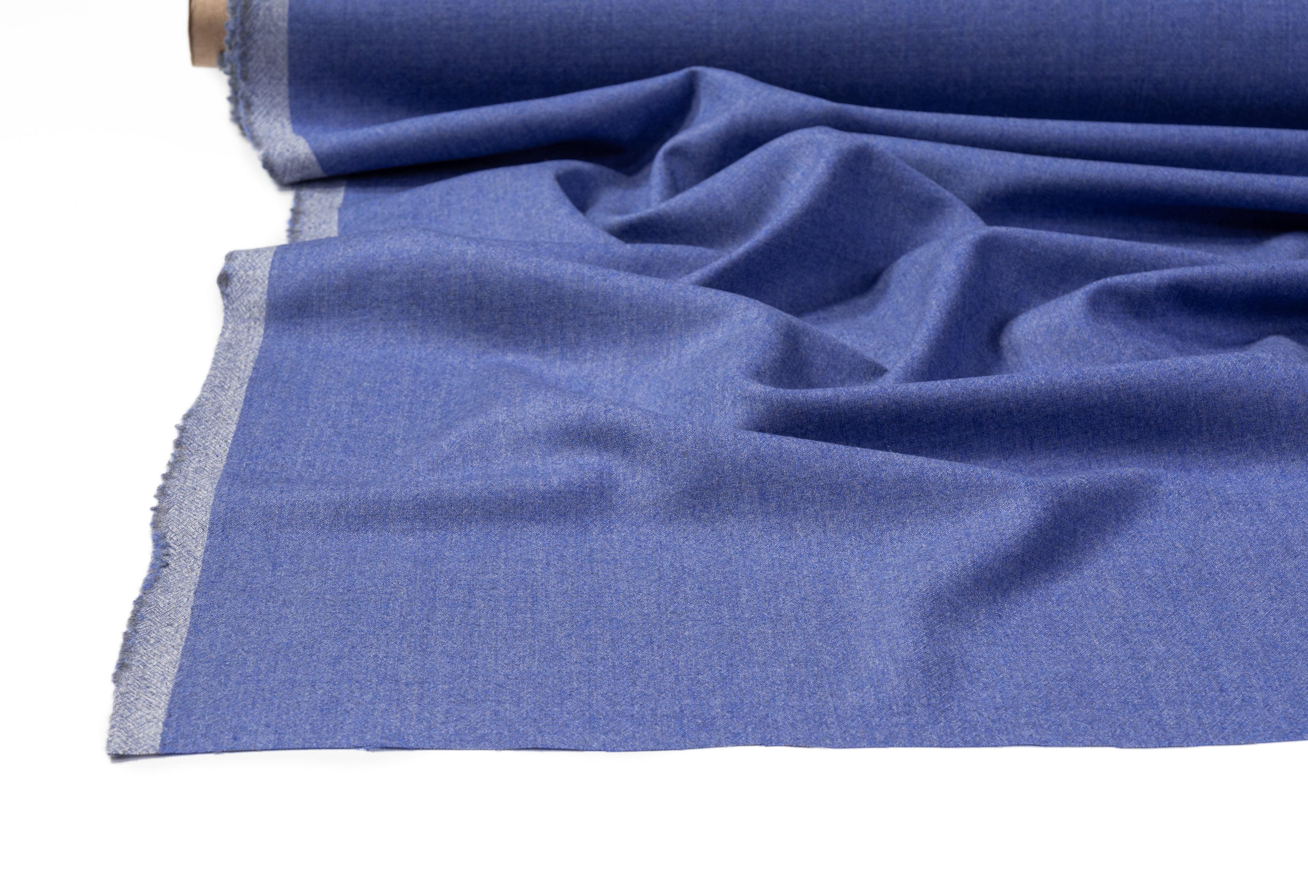 Tollegno - Italian Wool Flannel Suiting - Blue