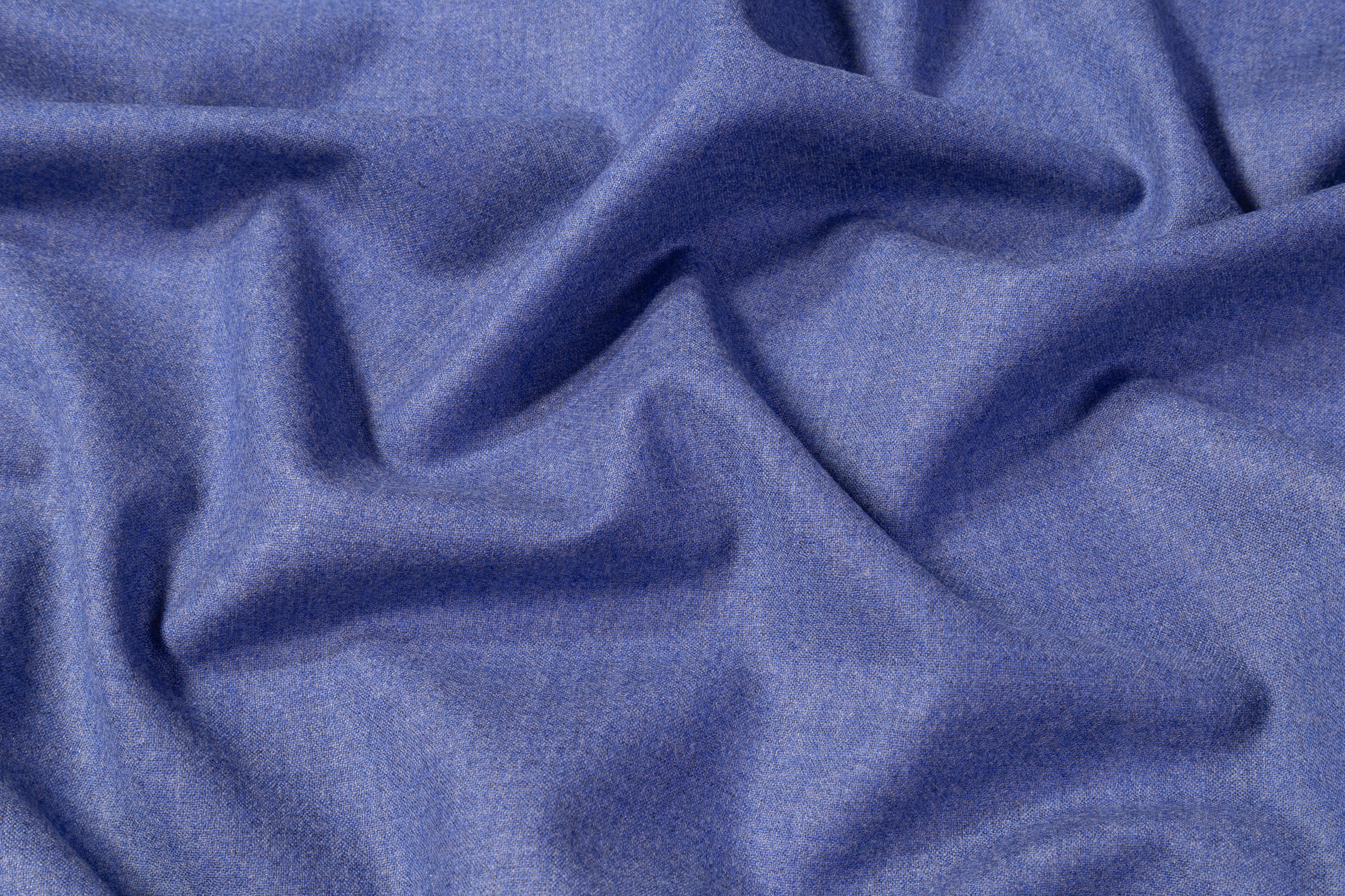 Tollegno - Italian Wool Flannel Suiting - Blue