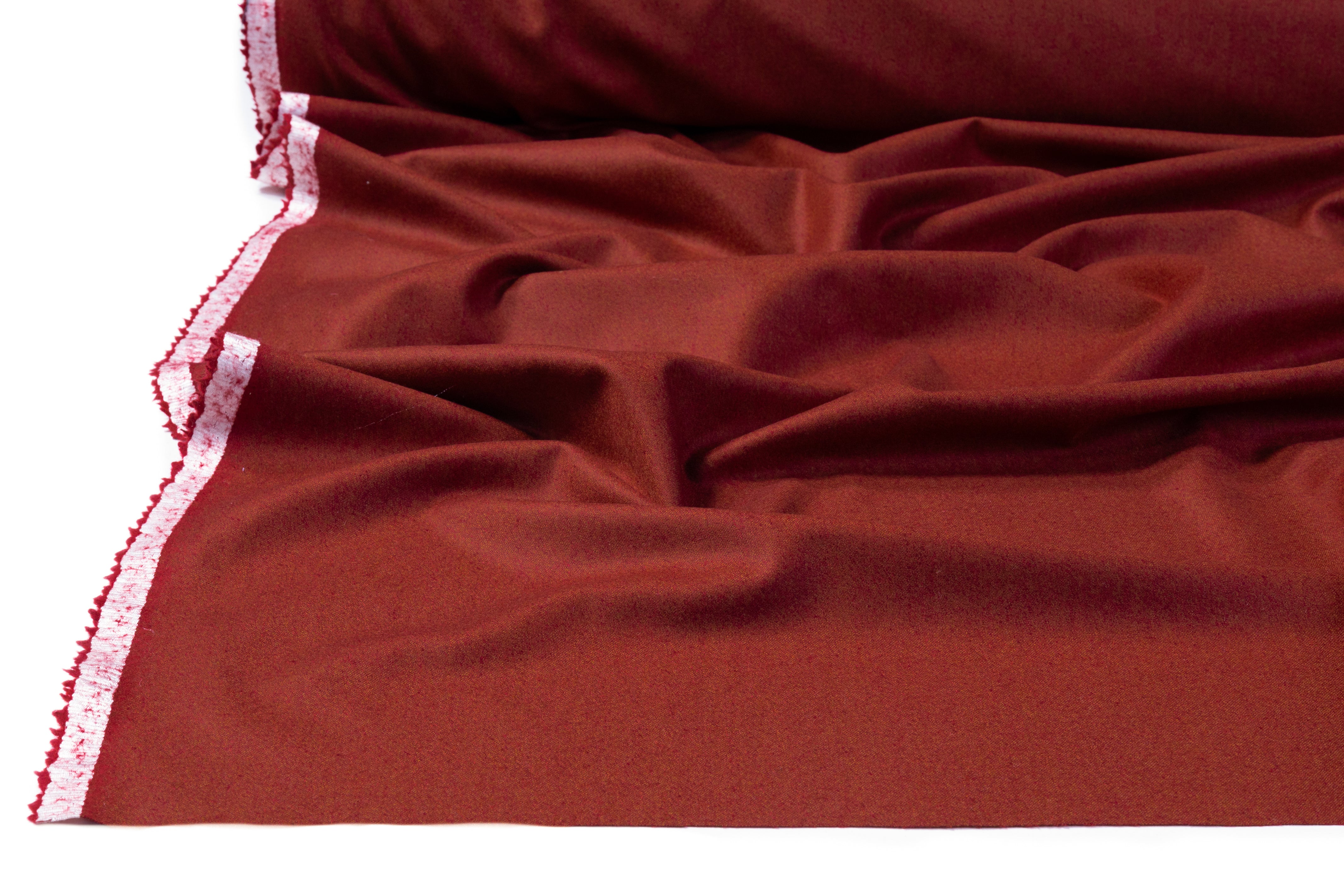 Vitale Barberis Canonico - Italian Wool Flannel Suiting - Brick Red