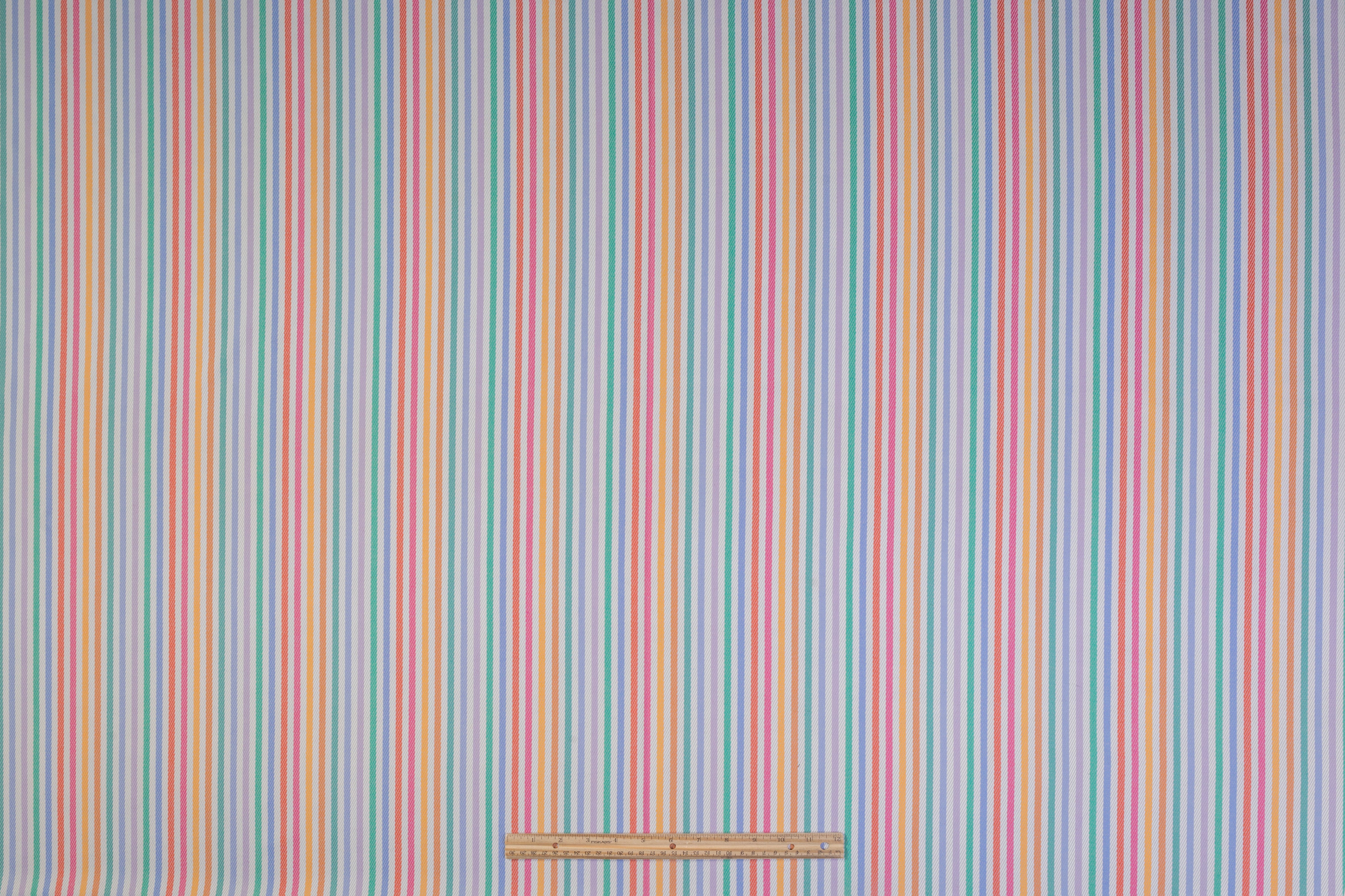 Striped Italian Wool Twill - Multicolor
