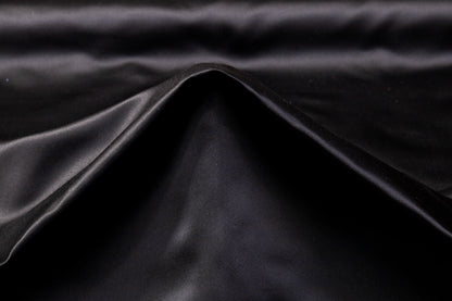 Double Faced Italian Silk Duchess Satin - Black