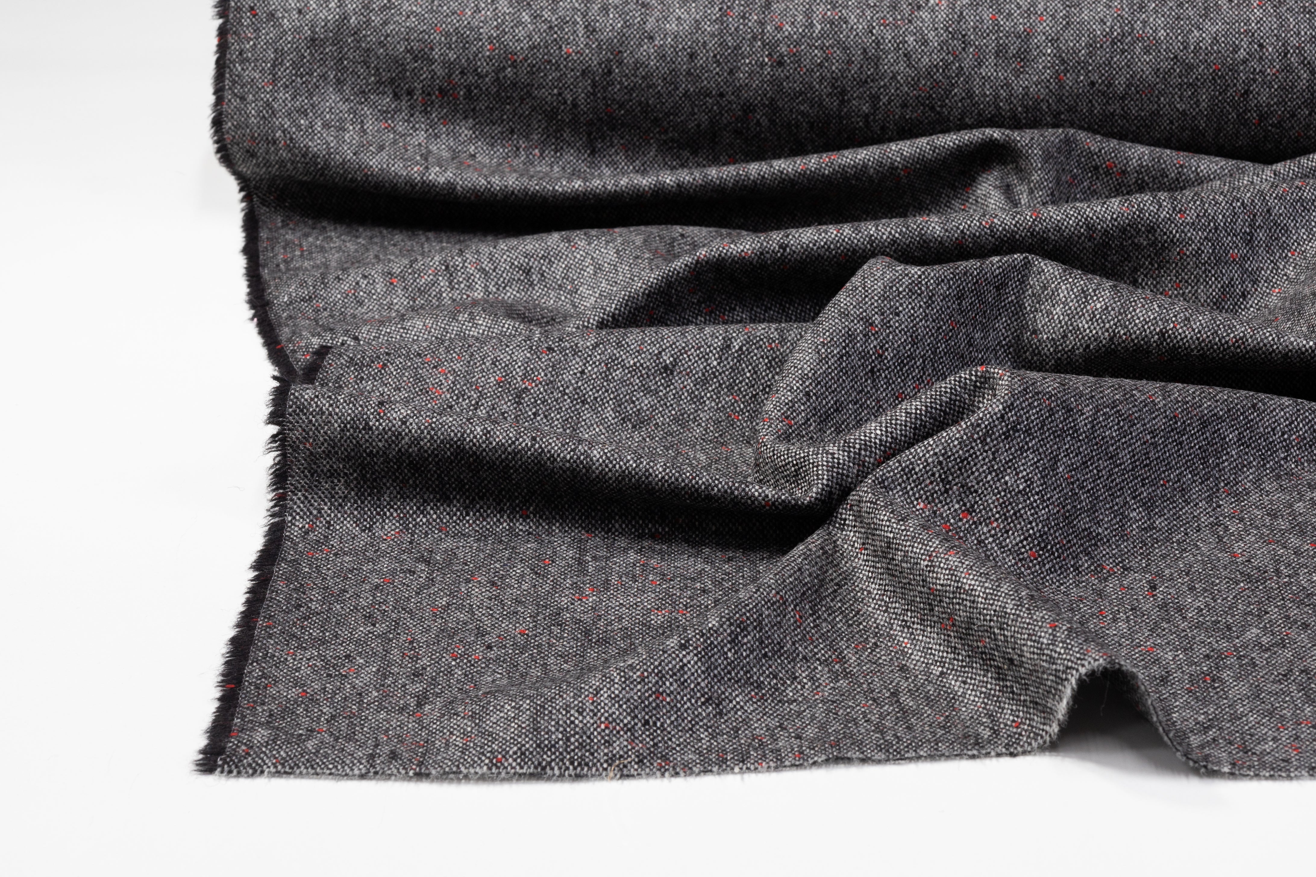 Italian Wool Tweed Suiting - Gray
