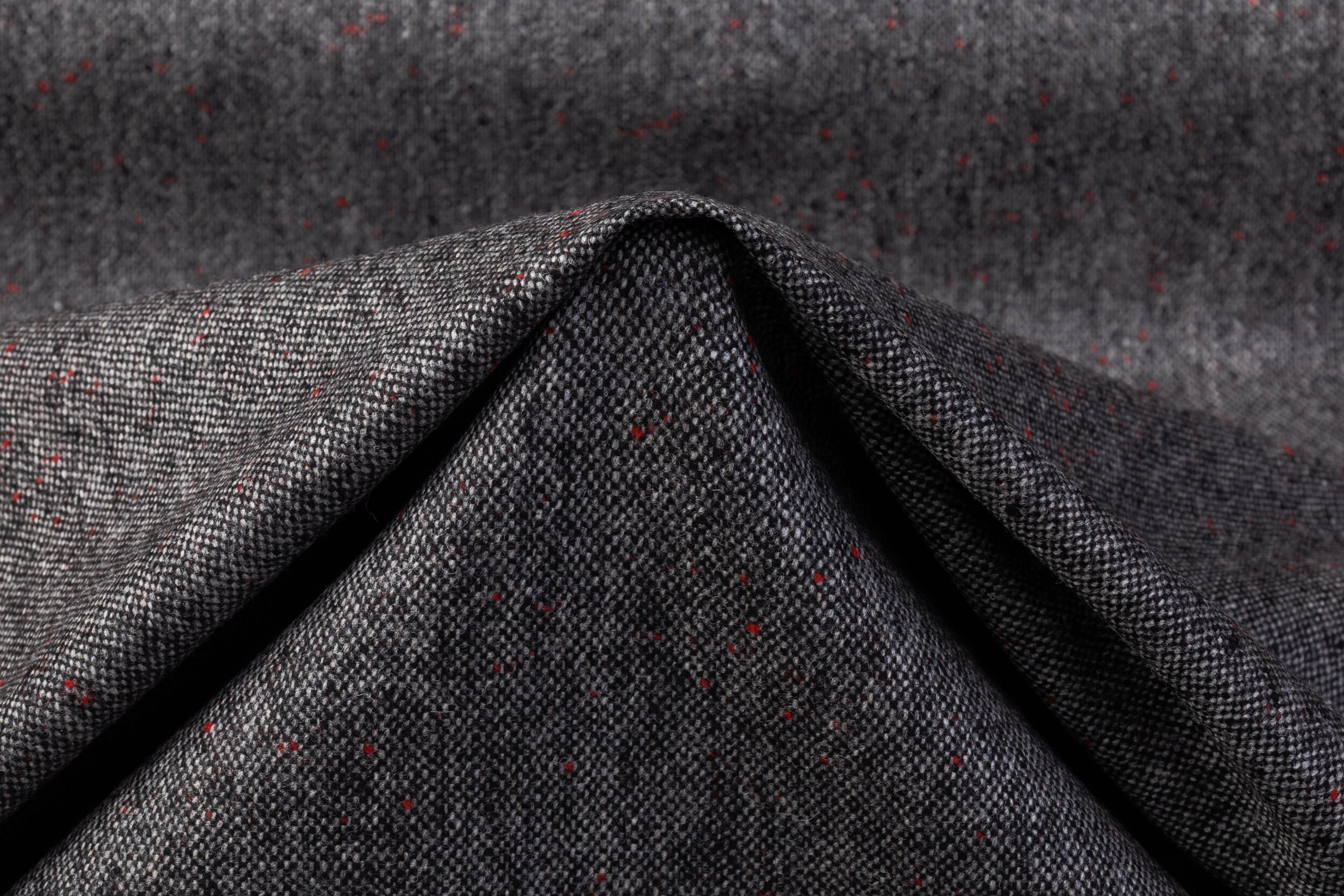 Italian Wool Tweed Suiting - Gray