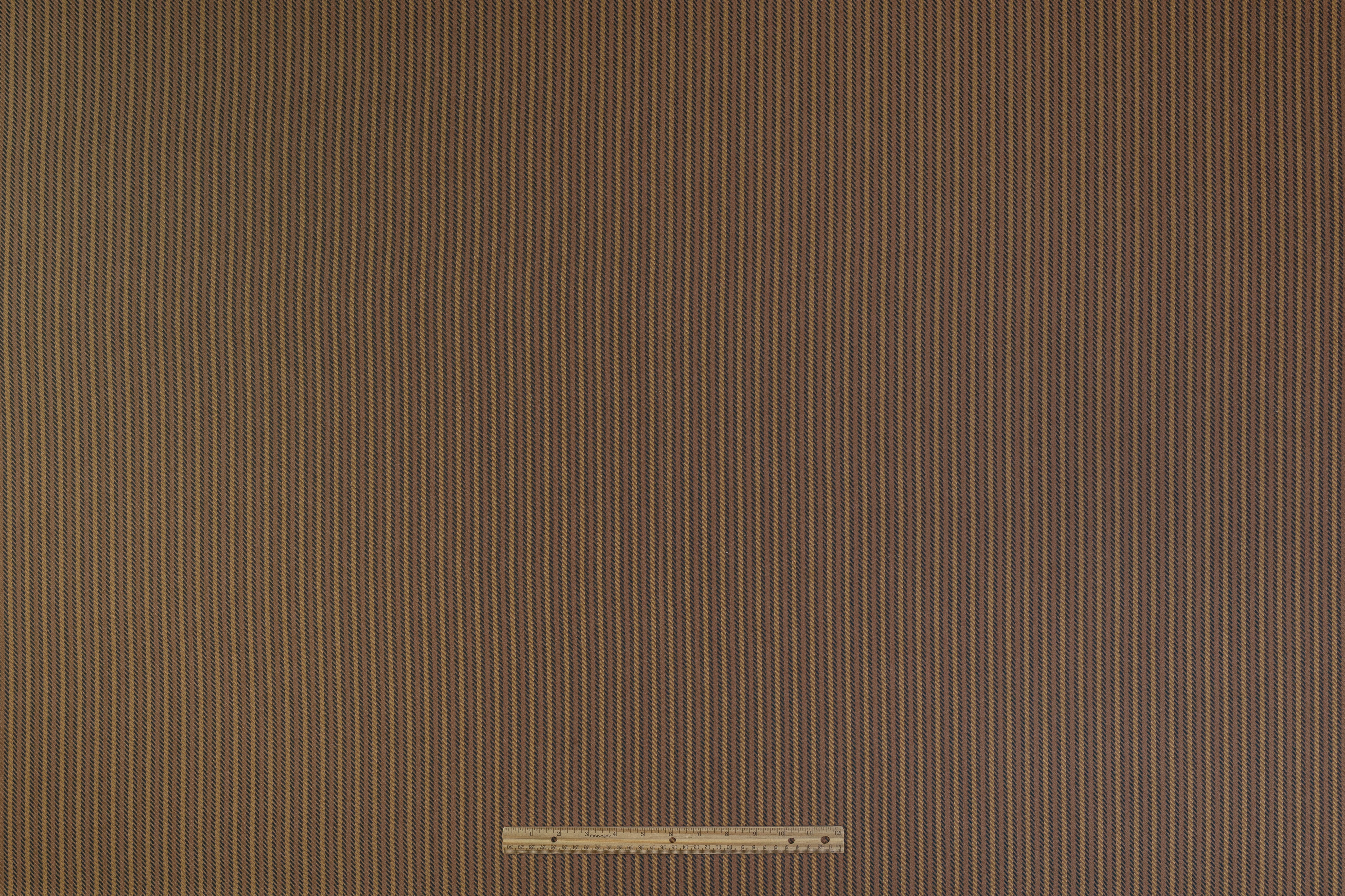 Striped Italian Wool Nylon Blend - Brown / Teal