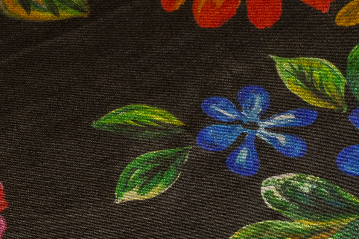 Floral Italian Silk Lamé - Multicolor