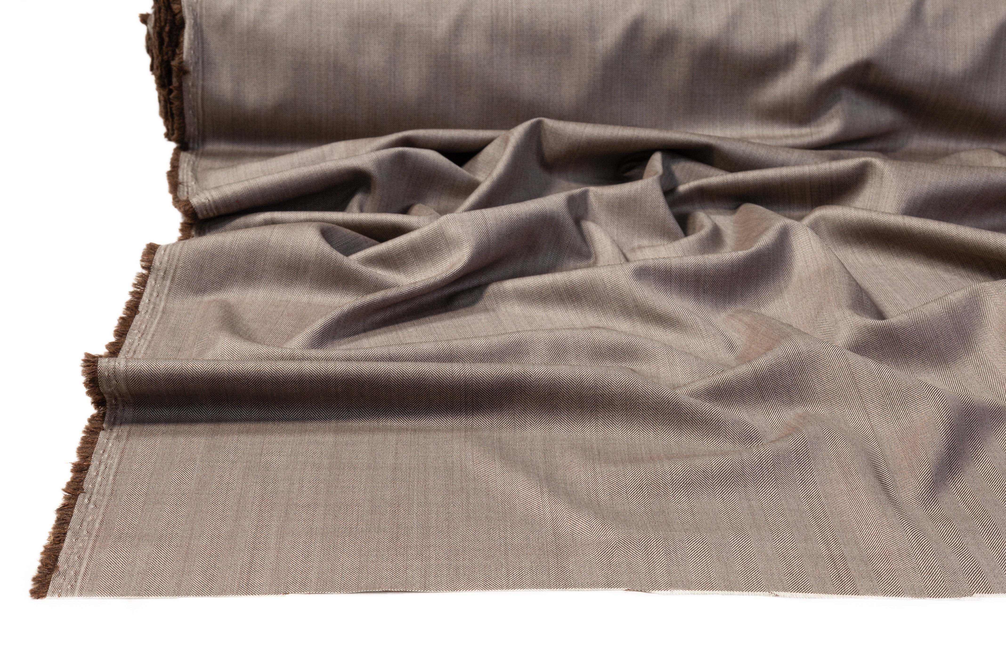 Vitale Barberis Canonico - Herringbone Italian Wool Suiting - Taupe