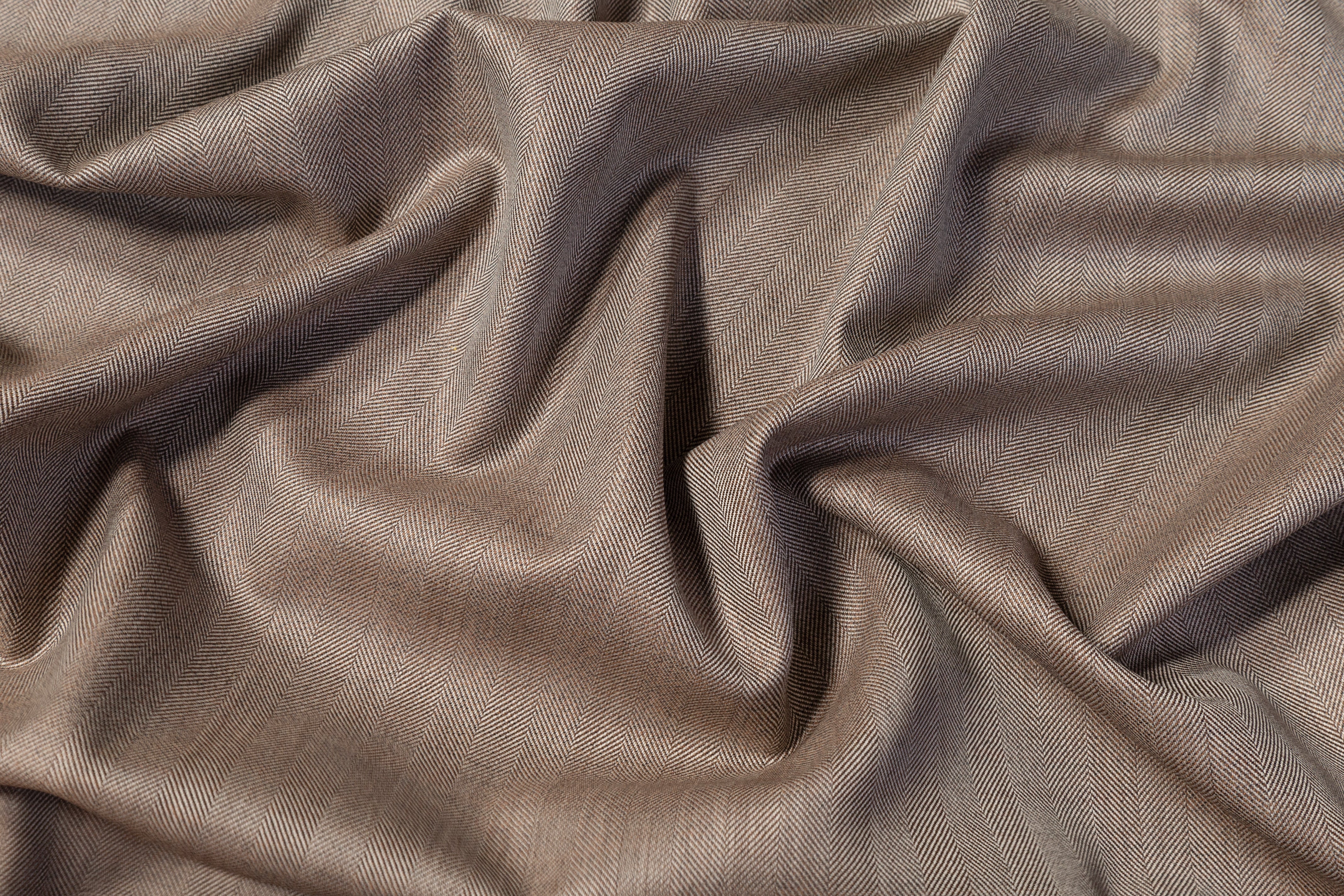 Vitale Barberis Canonico - Herringbone Italian Wool Suiting - Taupe