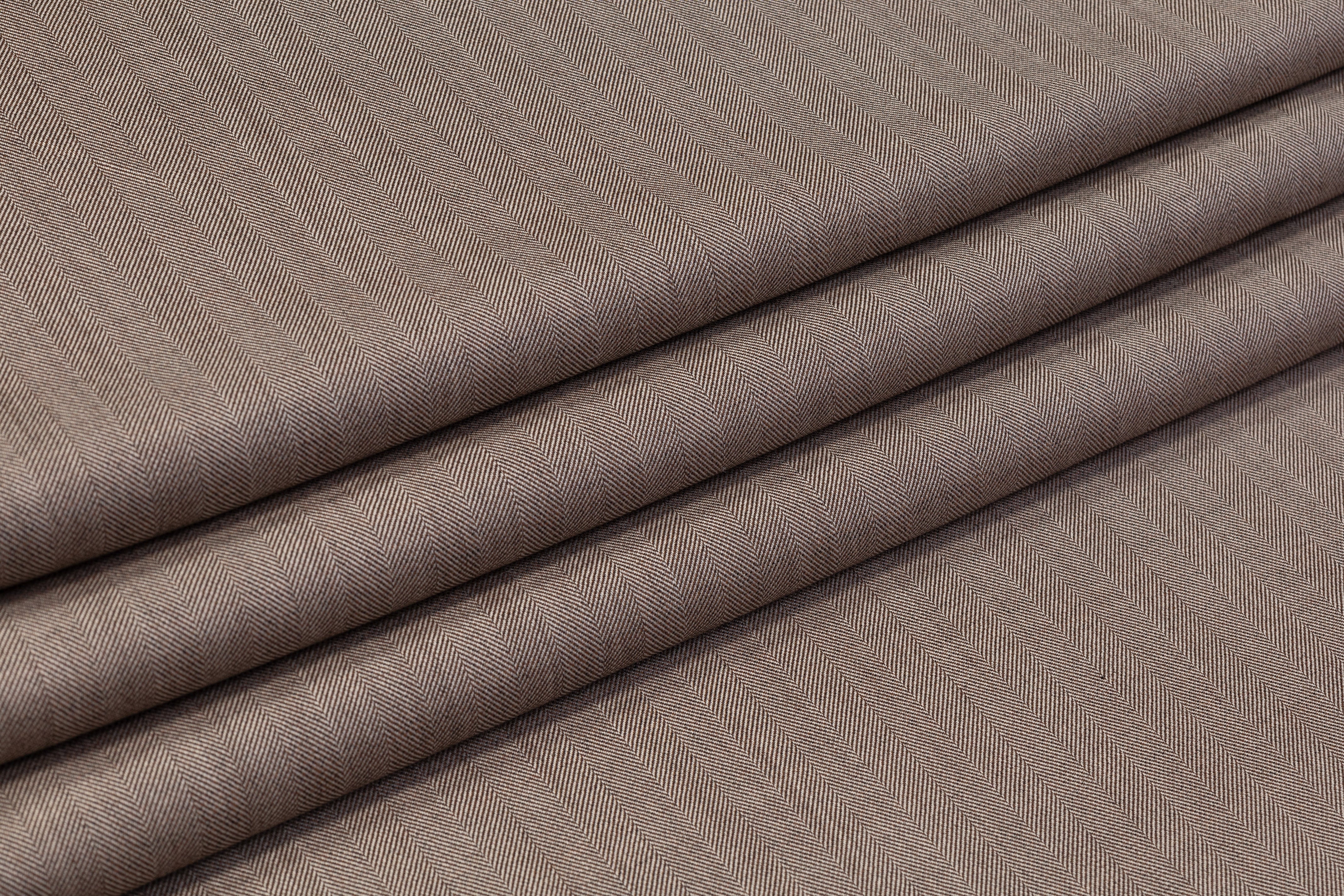 Vitale Barberis Canonico - Herringbone Italian Wool Suiting - Taupe