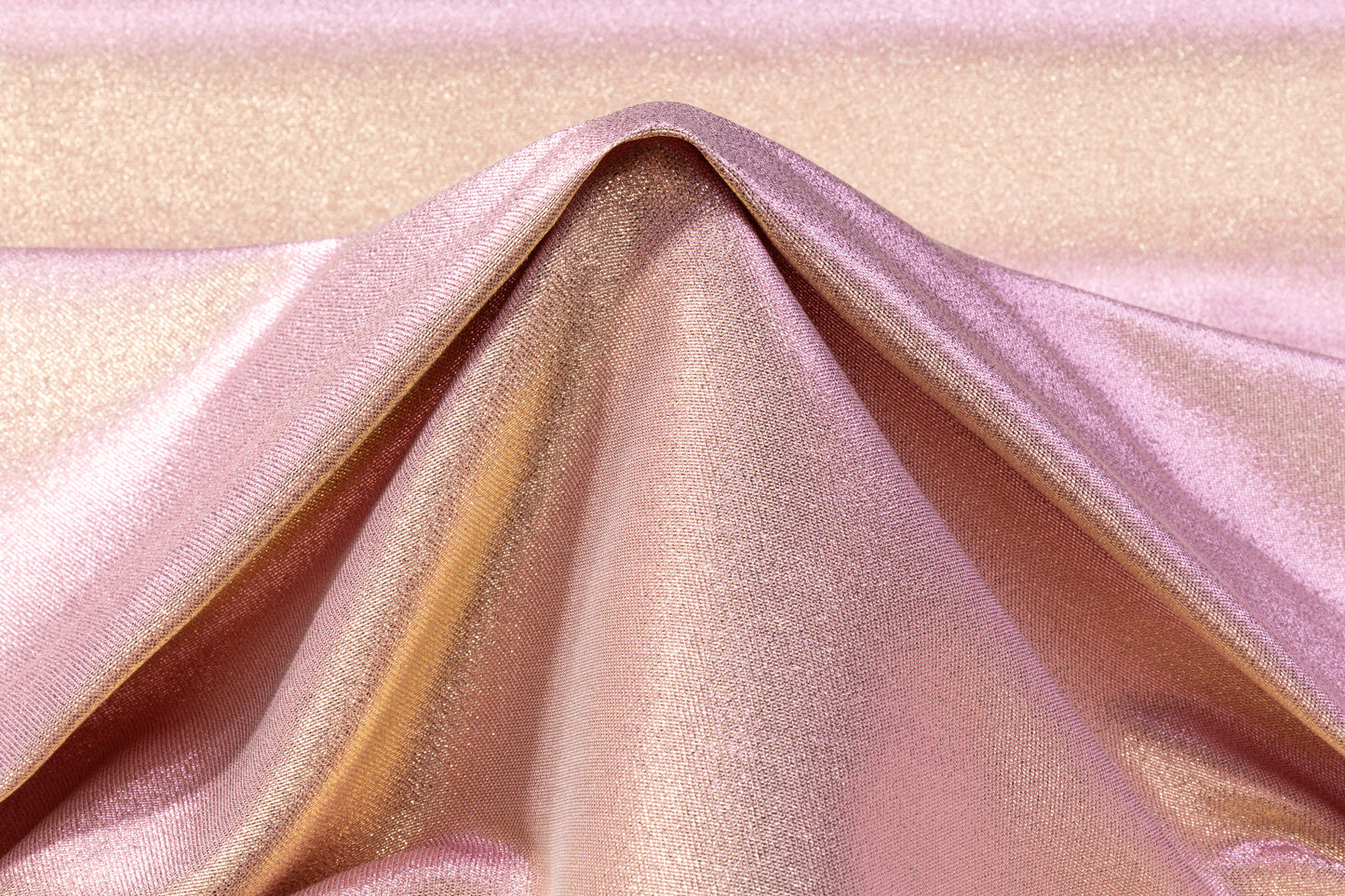 Iridescent Metallic Brocade - Pink / Gold