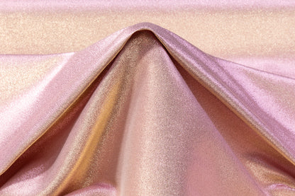 Iridescent Metallic Brocade - Pink / Gold