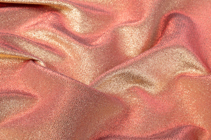 Iridescent Metallic Brocade - Red / Gold