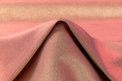 Iridescent Metallic Brocade - Red / Gold