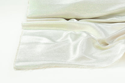 Iridescent Metallic Brocade - Silver / Green