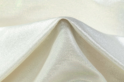 Iridescent Metallic Brocade - Silver / Green