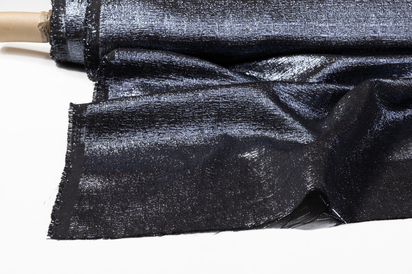 Textured Metallic Brocade - Slate Gray