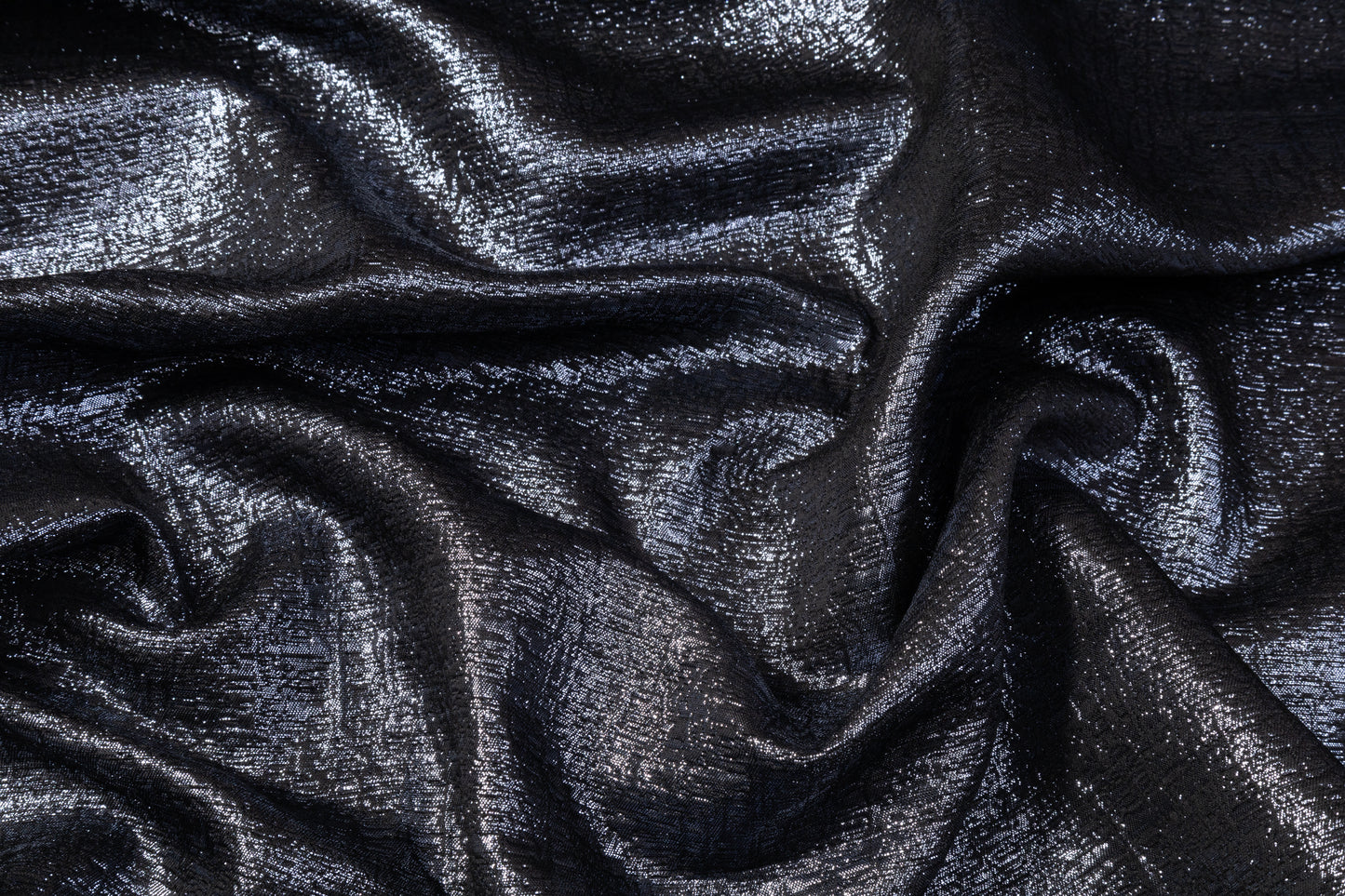 Textured Metallic Brocade - Slate Gray