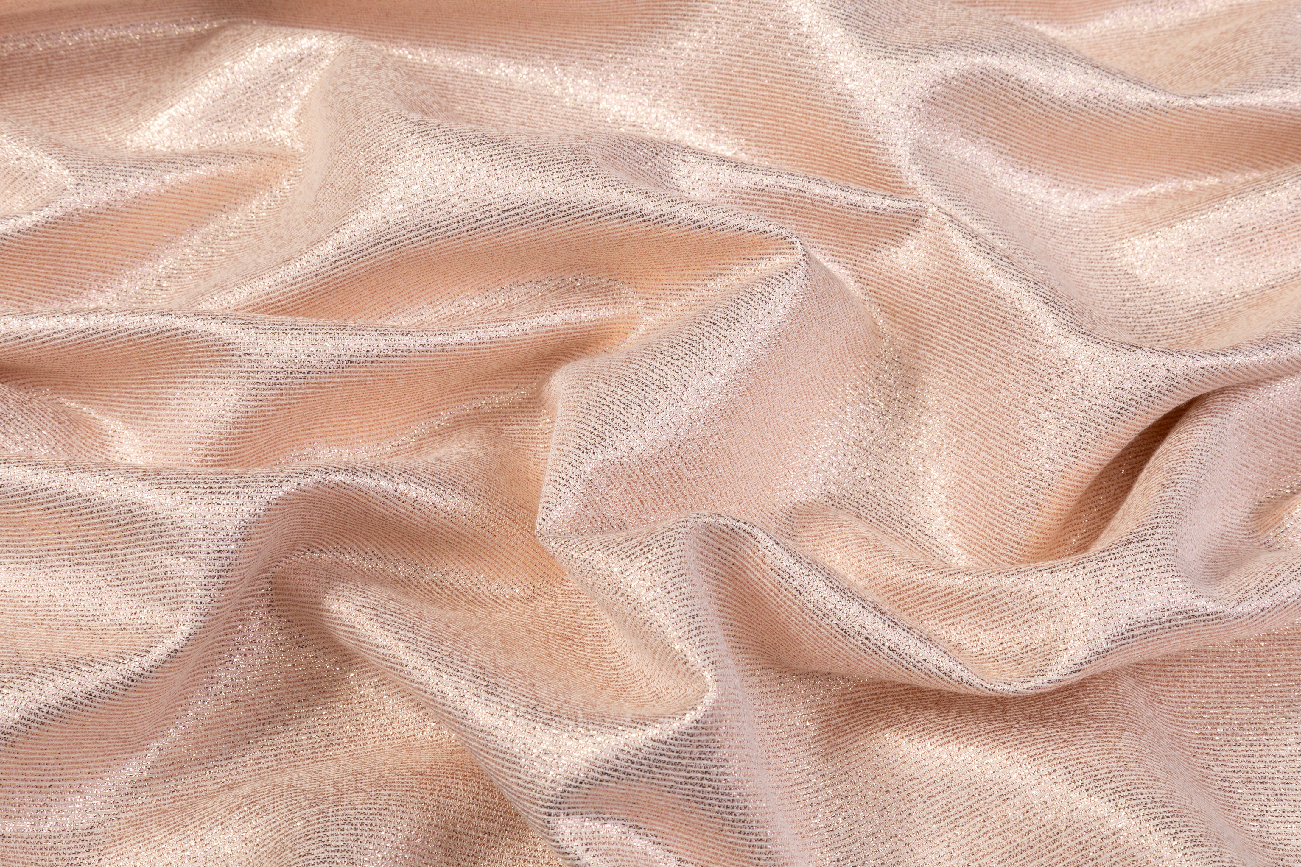 Iridescent Metallic Brocade - Rose Gold