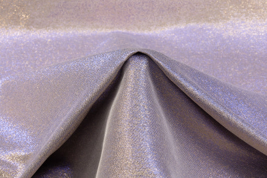 Iridescent Metallic Brocade - Purple / Champagne