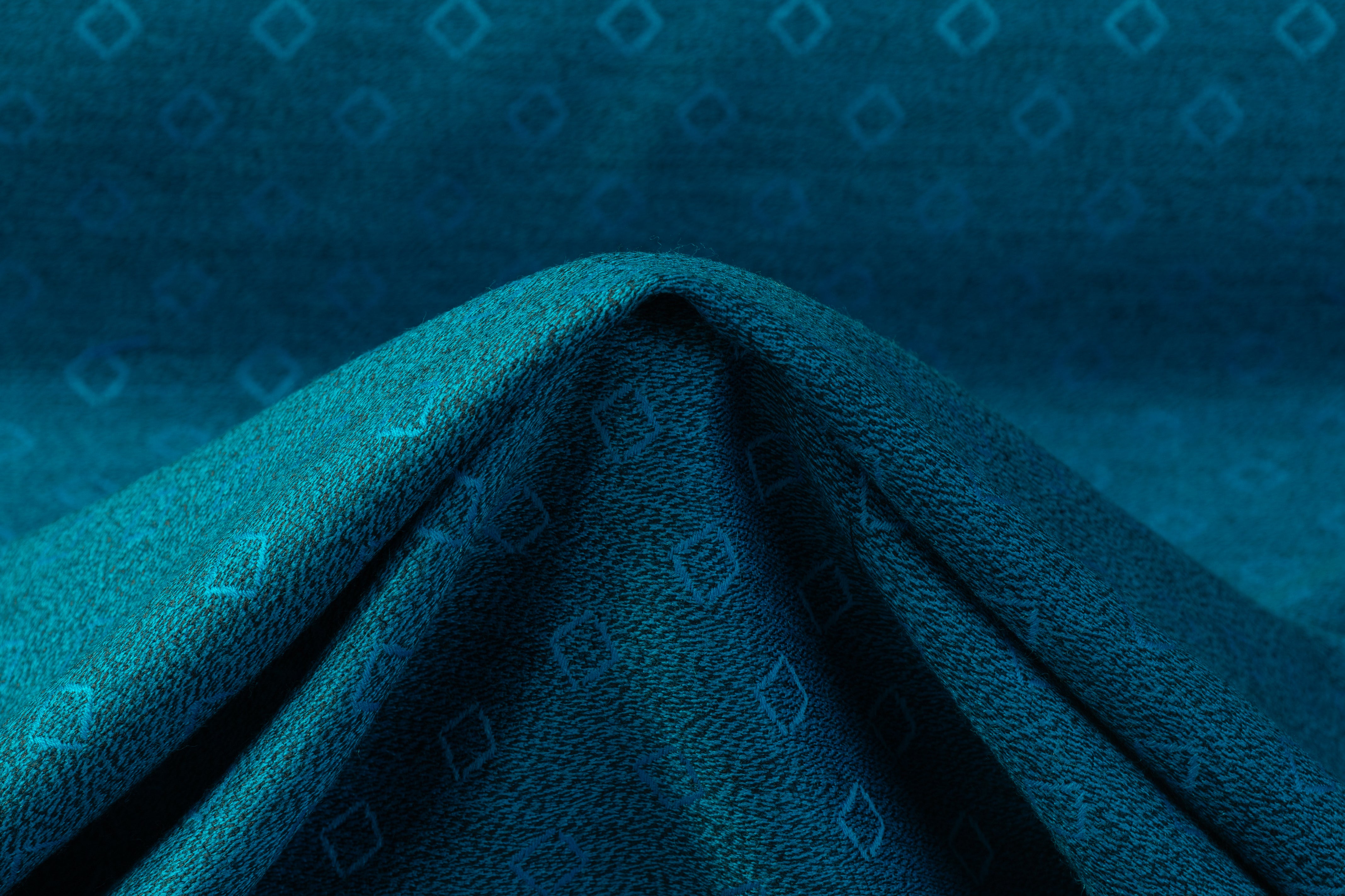 Diamond Italian Wool Suiting - Teal Blue