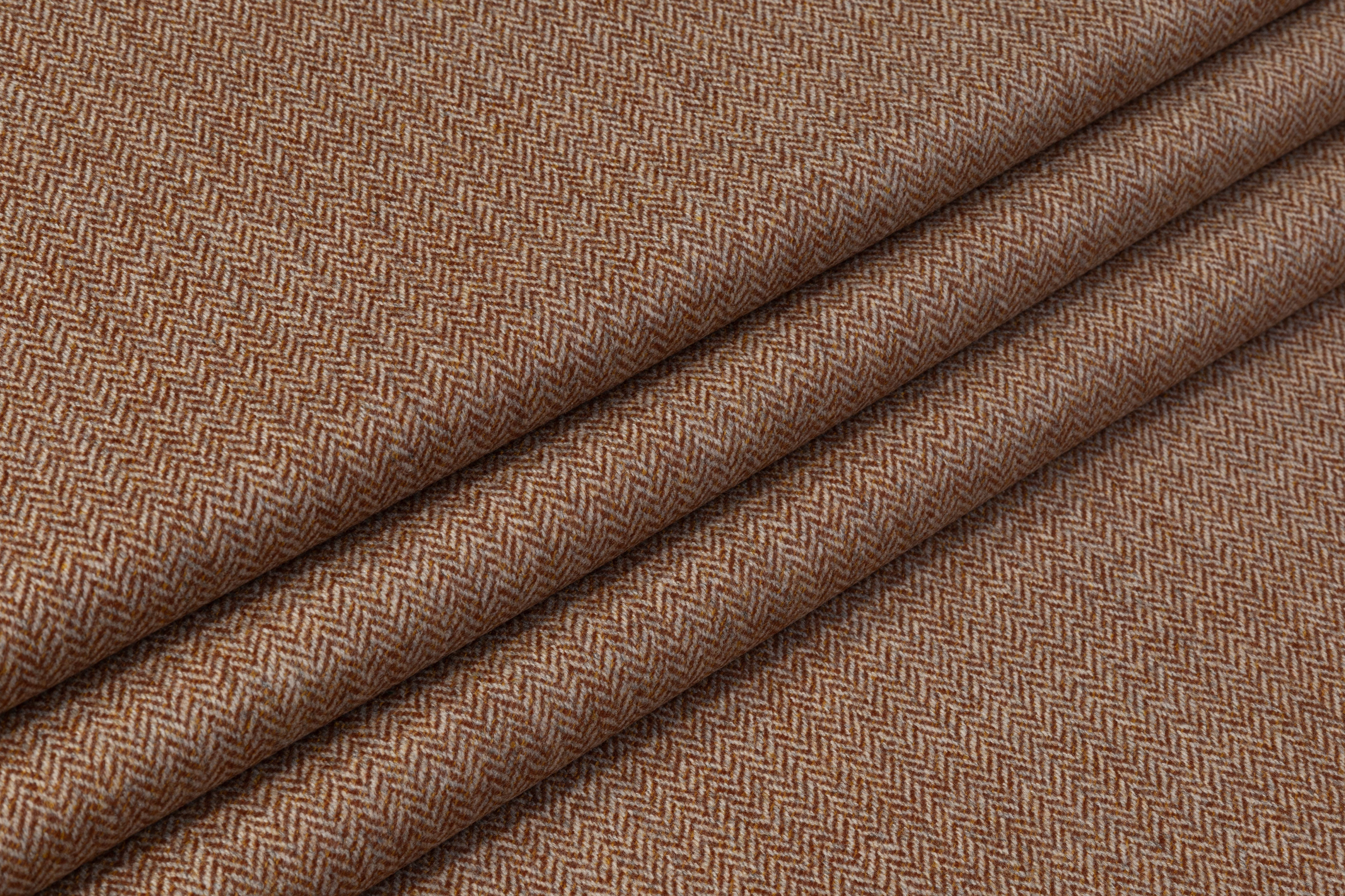 Tollegno - Herringbone Italian Wool Suiting - Camel