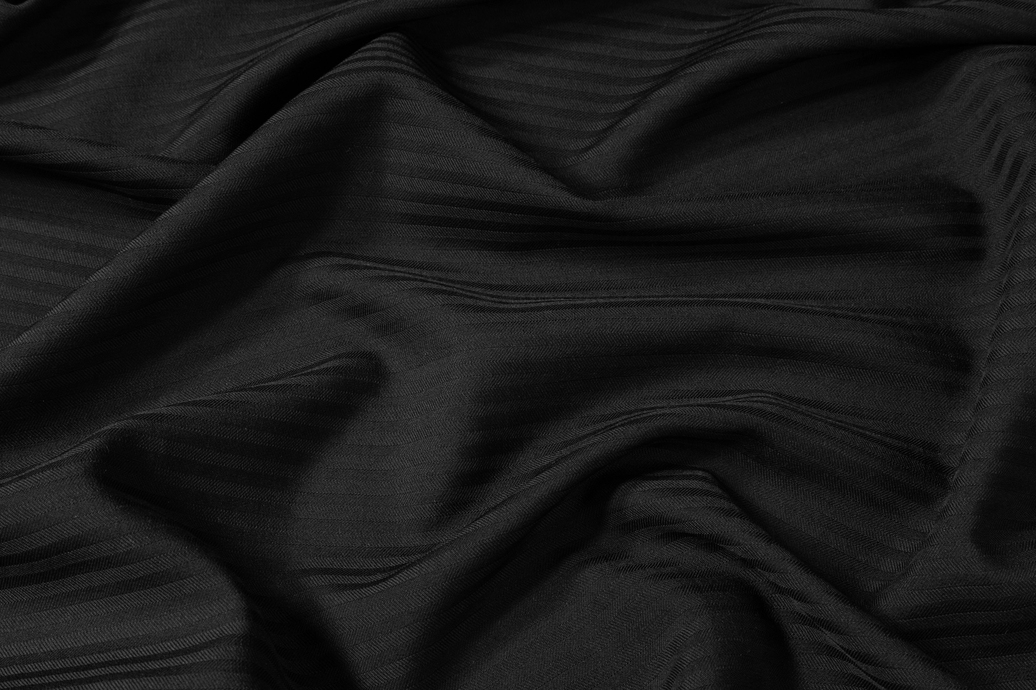 Reda - Striped Italian Wool Suiting - Black