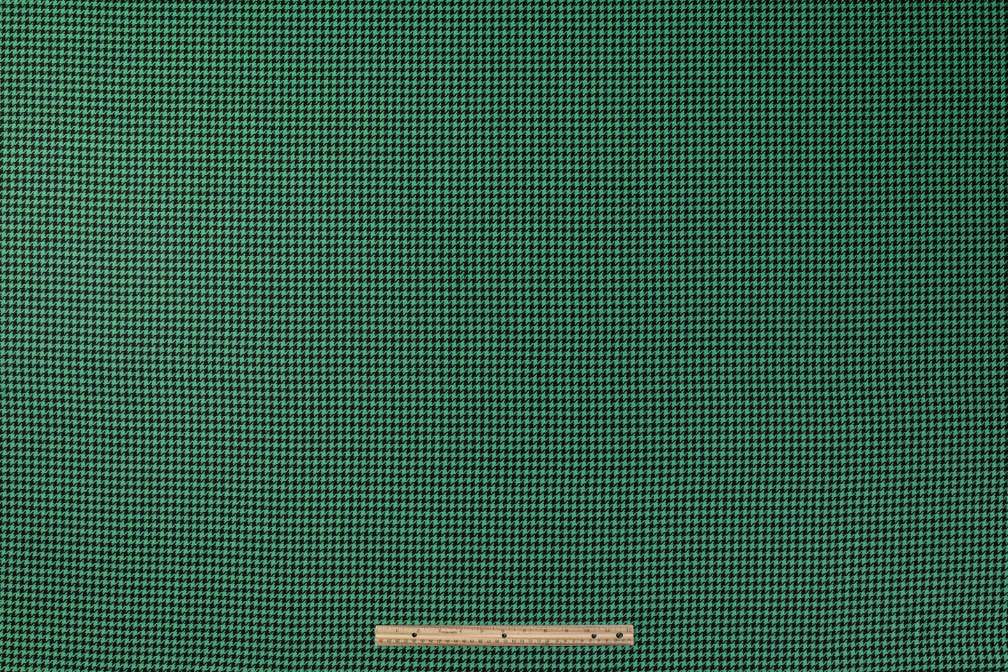 Houndstooth Italian Wool Suiting - Green / Black