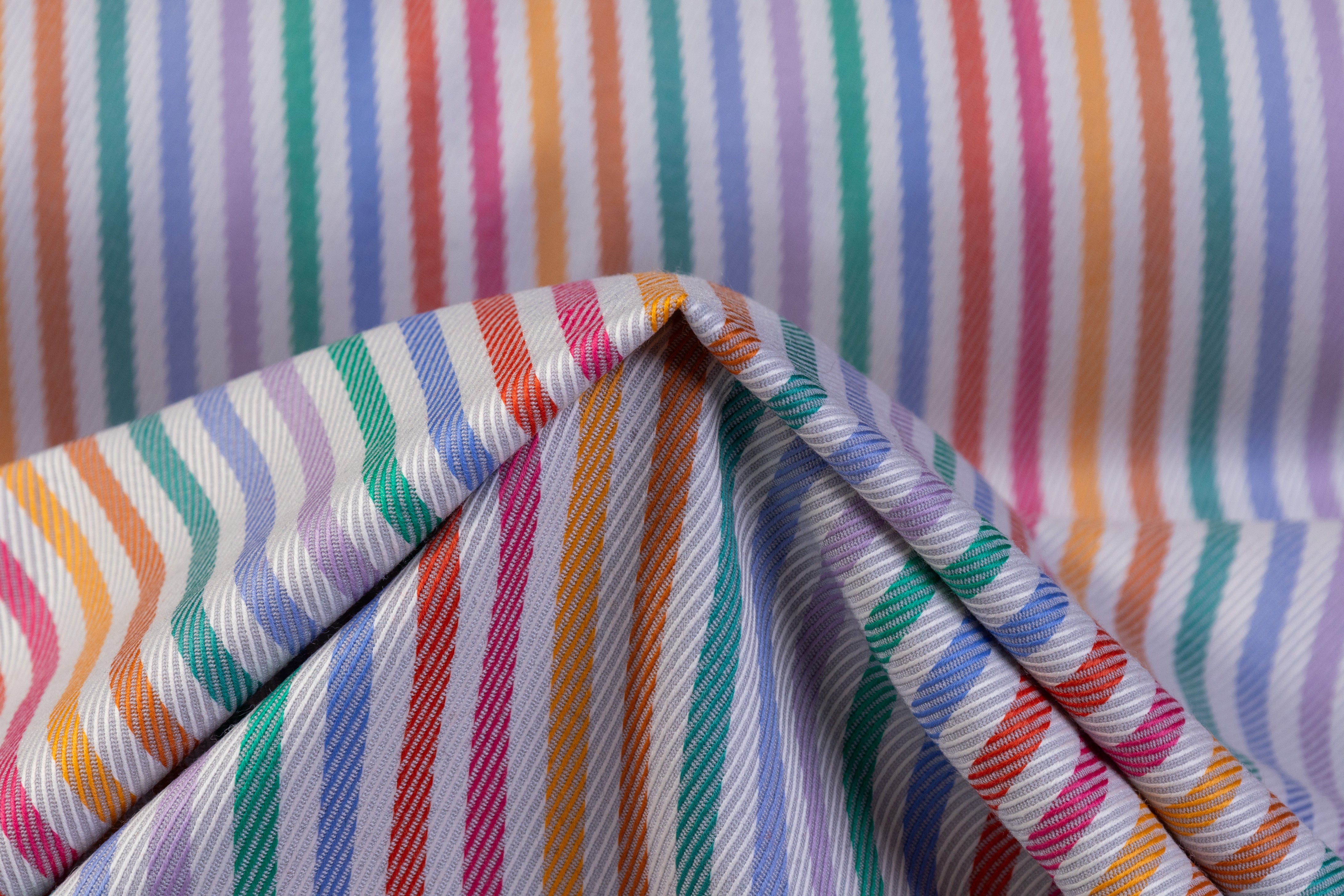 Striped Italian Wool Twill - Multicolor