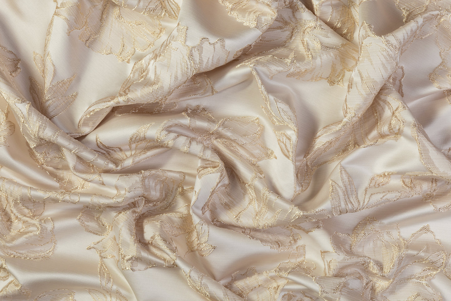 Floral Cloqué Brocade - Champagne Gold