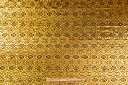 Laminated Italian Silk Charmeuse - Gold / Black