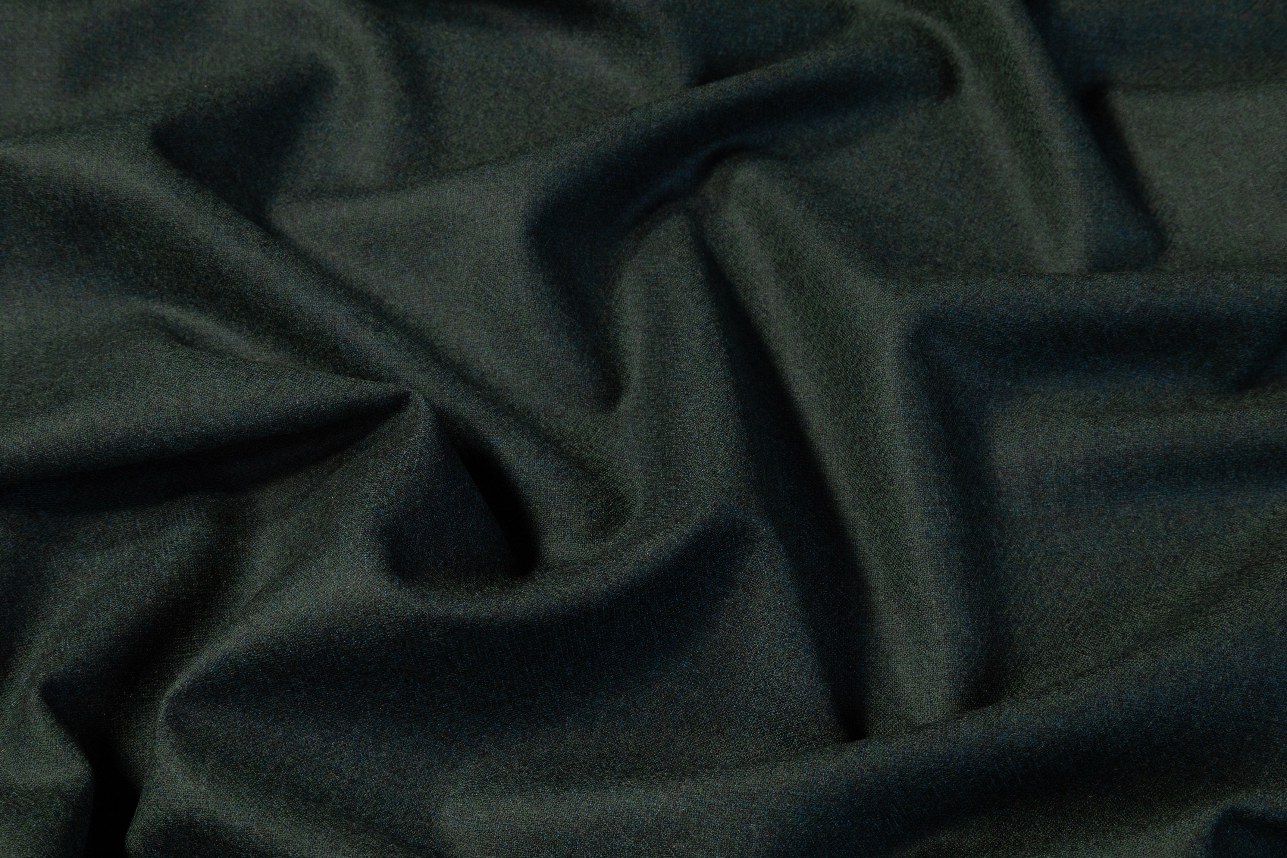 Tollegno - Italian Wool Flannel Suiting - Green