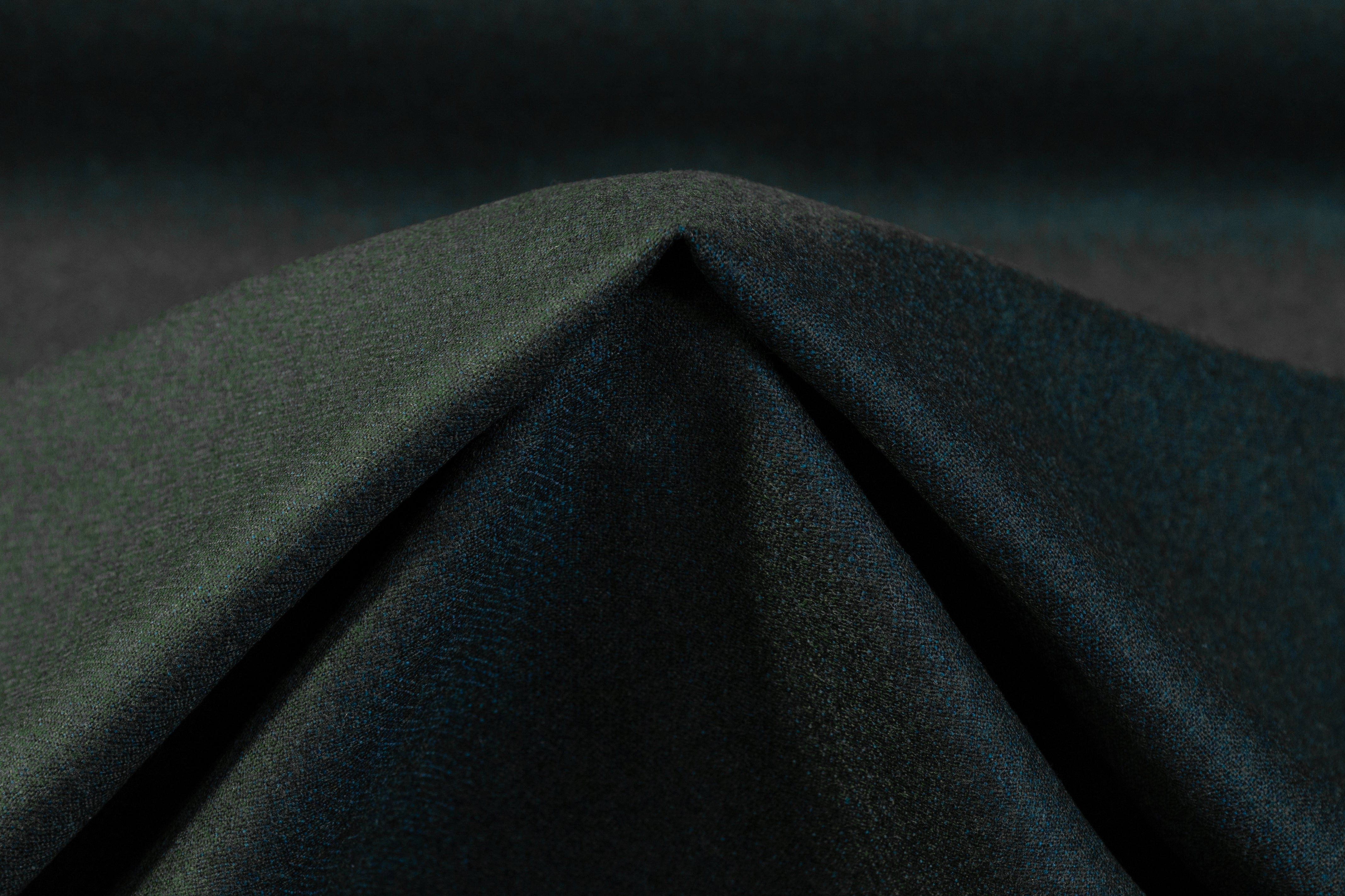 Tollegno - Italian Wool Flannel Suiting - Green