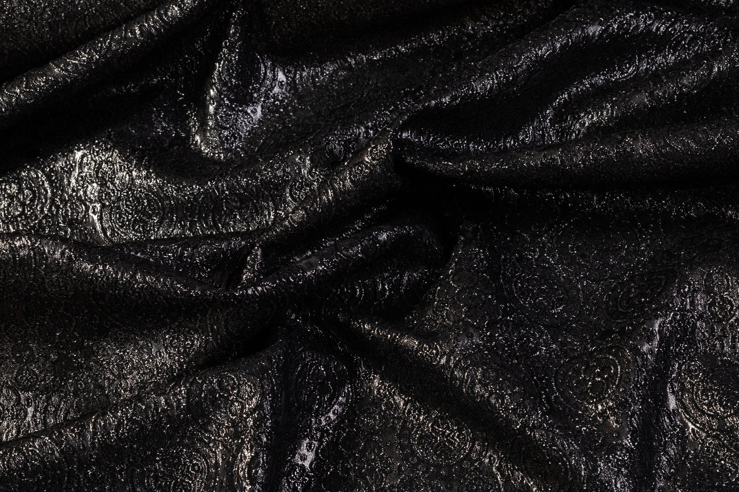 Textured Metallic Stretch Brocade - Gray