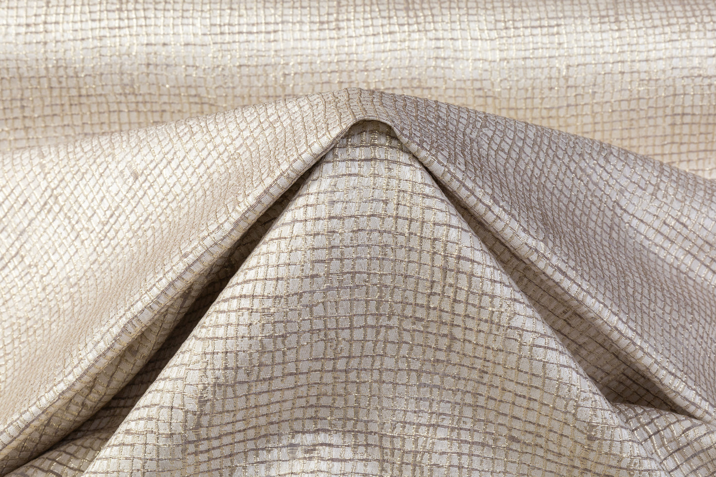 Metallic Textured Brocade - Champagne Gold