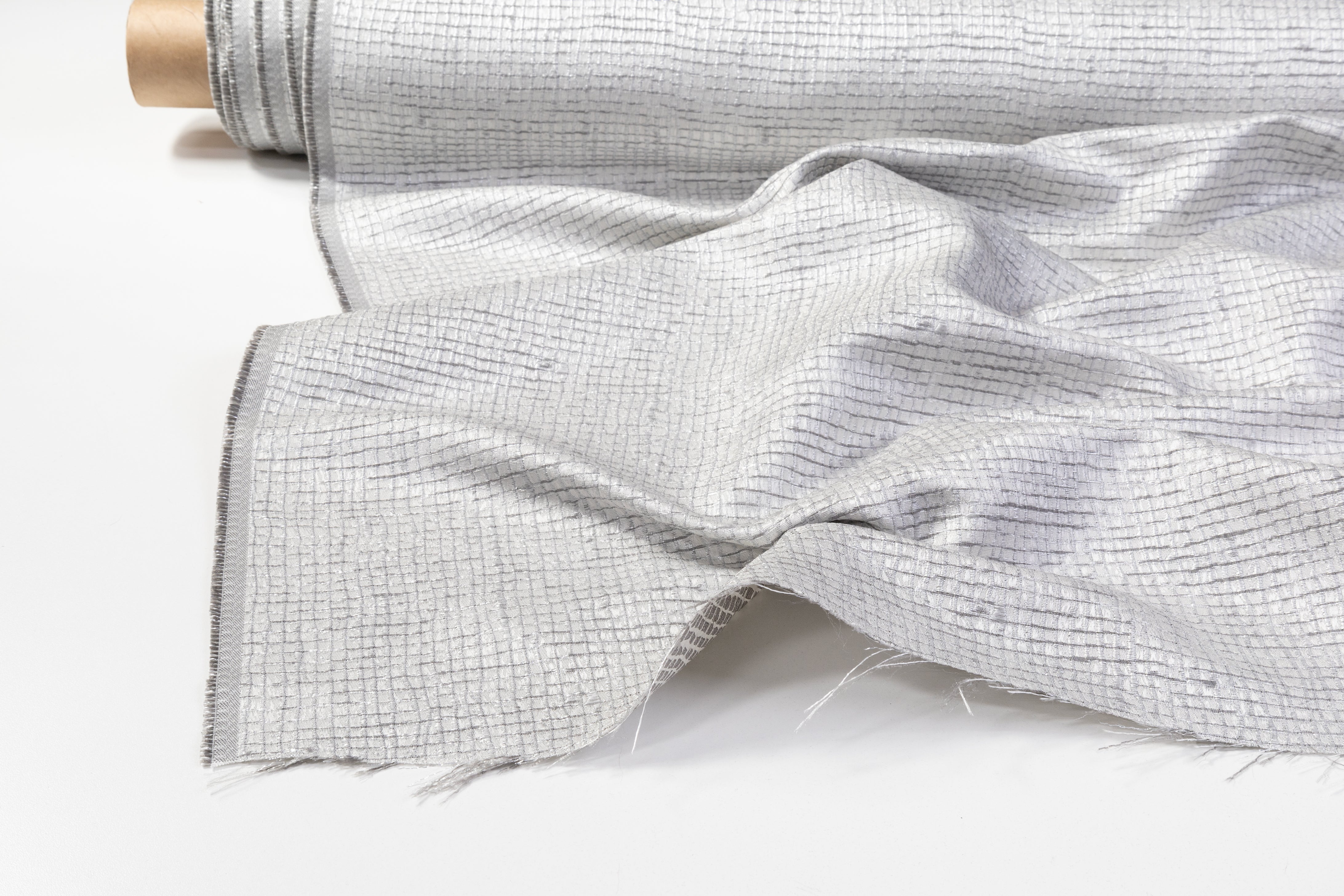 Metallic Textured Brocade - Silver