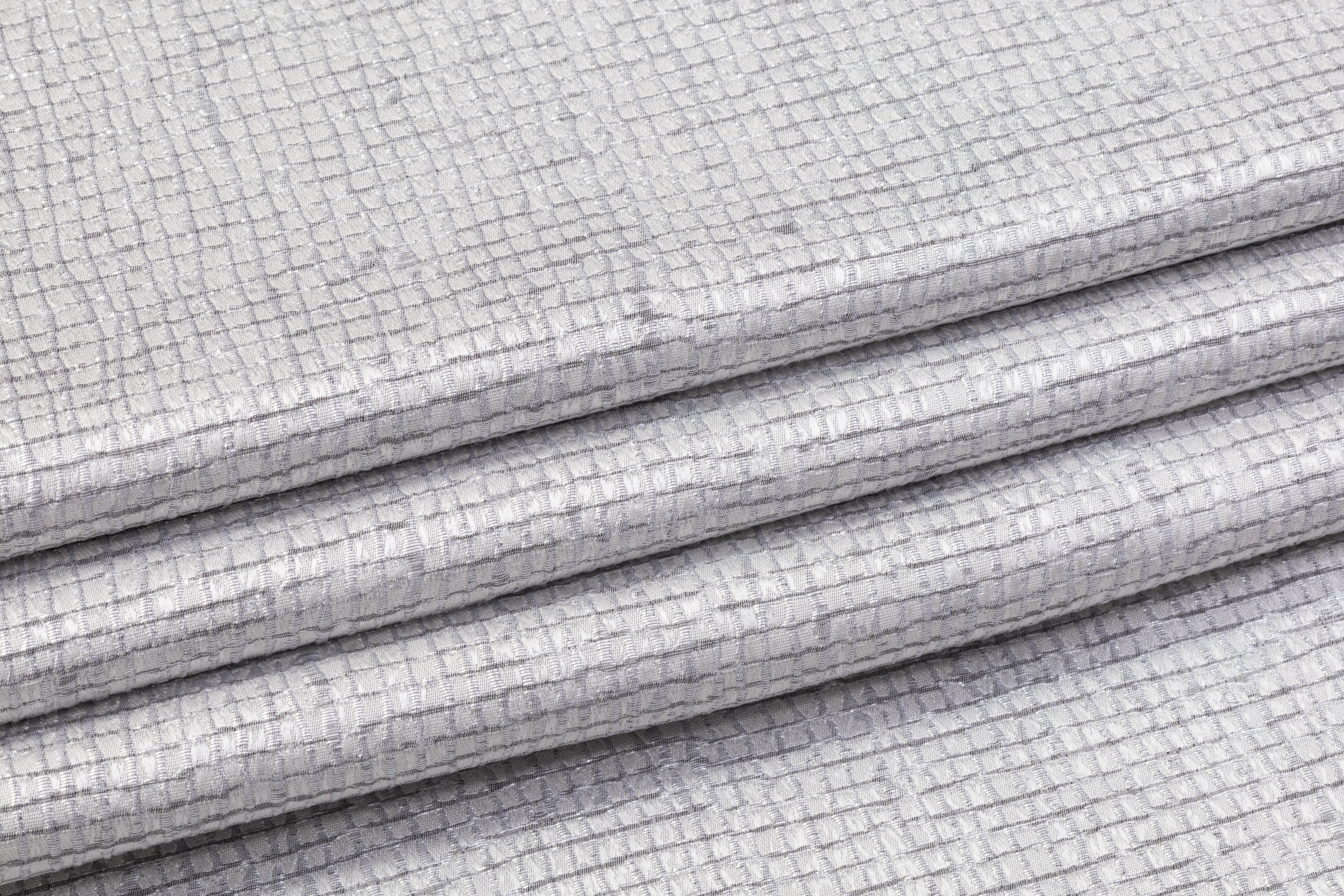 Metallic Textured Brocade - Silver