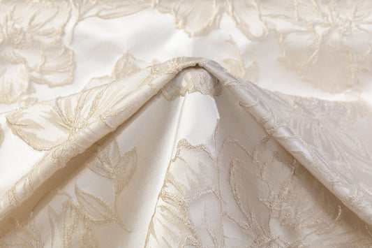 Floral Cloqué Brocade - Off White / Cream