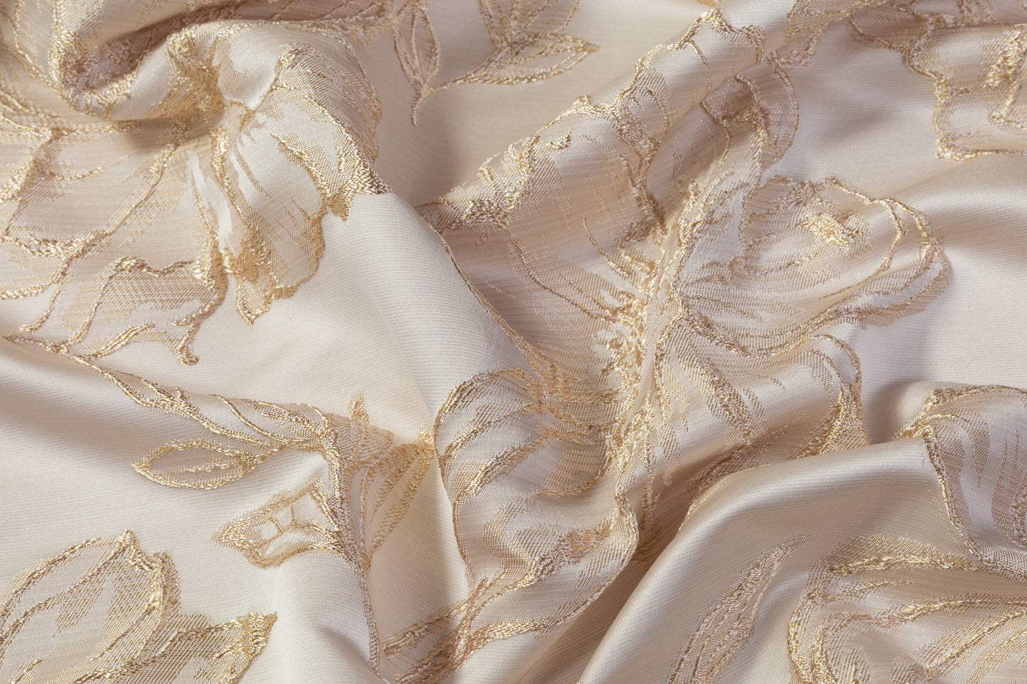 Floral Cloqué Brocade - Champagne Gold