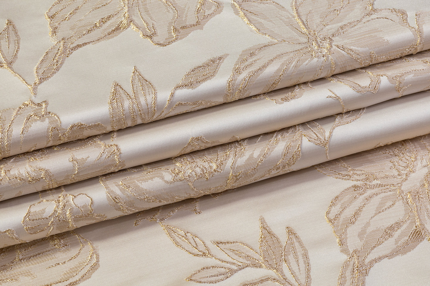 Floral Cloqué Brocade - Champagne Gold