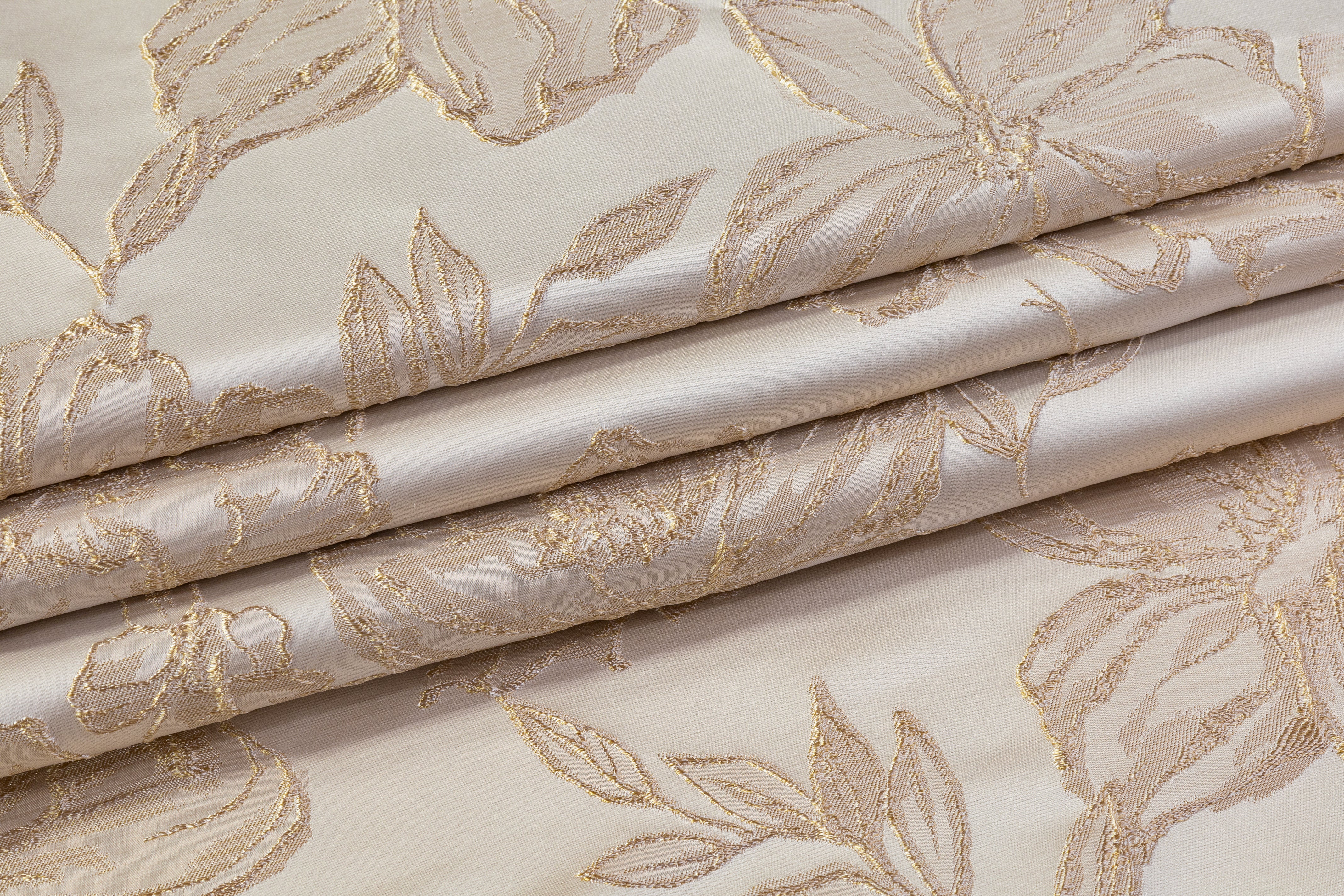 Floral Cloqué Brocade - Champagne Gold