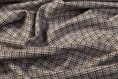 Loro Piana - Italian Silk Wool Cotton Tweed Suiting - Brown / Green