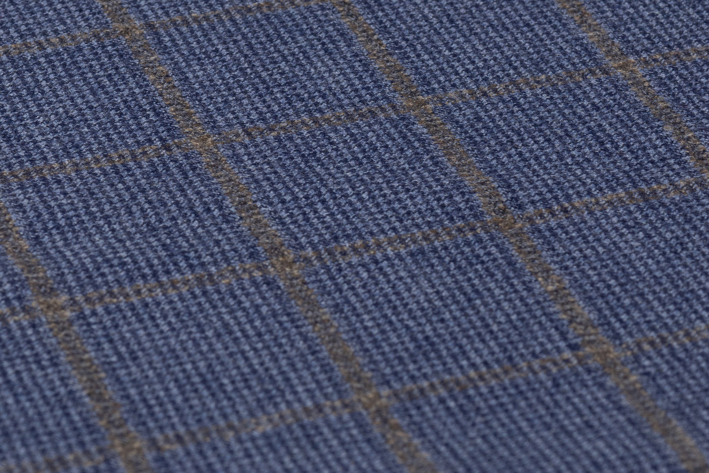 Tallia di Delfino - Checked Italian Super 130s Wool Flannel - Blue / Gray