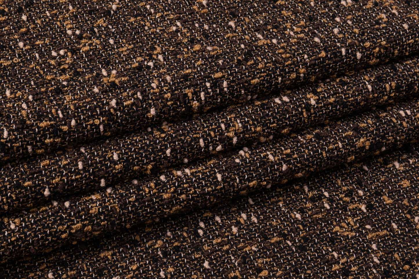Italian Wool Blend Tweed Boucle - Brown